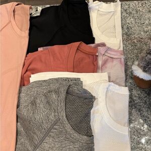 Lululemon swift long sleeve shirt lot (7)